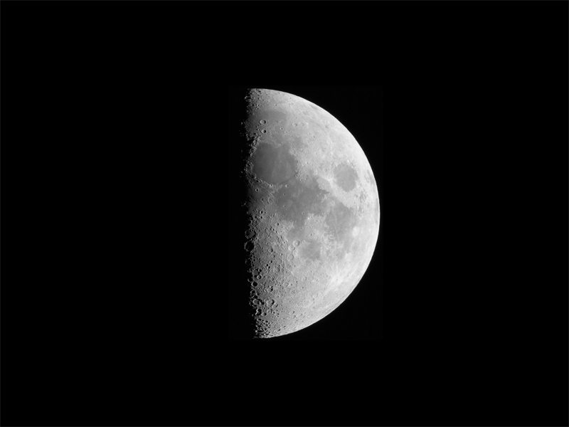 If you want to see some craters on the surface of the moon you need to shoot it when the moon is NOT full. The half moon is a beautiful thing.