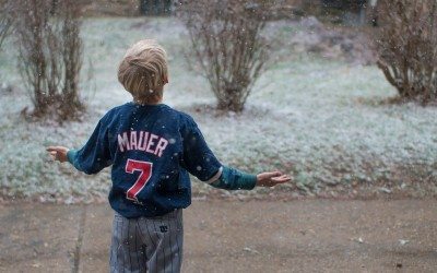 A Baseball Boy in Winter