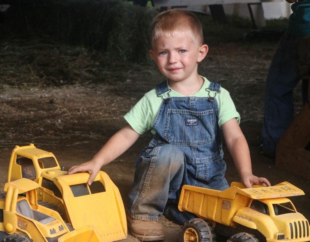 boy and truck