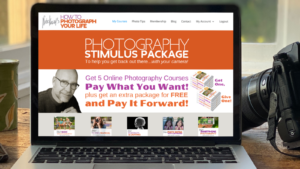 Photography Stimulus Package—photography courses on Laptop Screen with camera